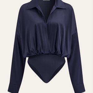 Commense Navy Long Sleeve Bodysuit